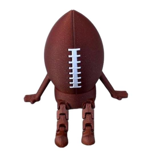 

Yousheng 3D Printed Rugby Ornament Miniature Rugby Buddy with Articulated Legs Collectible Flexible Rugby Figurine for Desk Bookshelf Decor кофейный