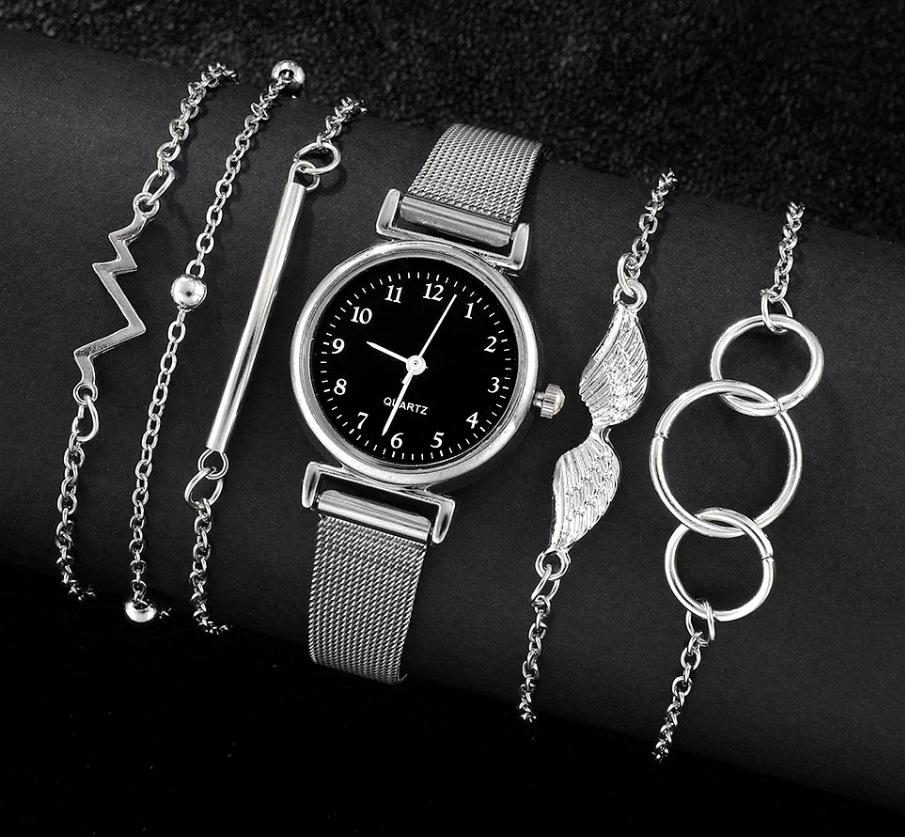 Ladies Mesh Strap Small Dial Casual Fashion Quartz Watch Junior High School Student Simple Watch