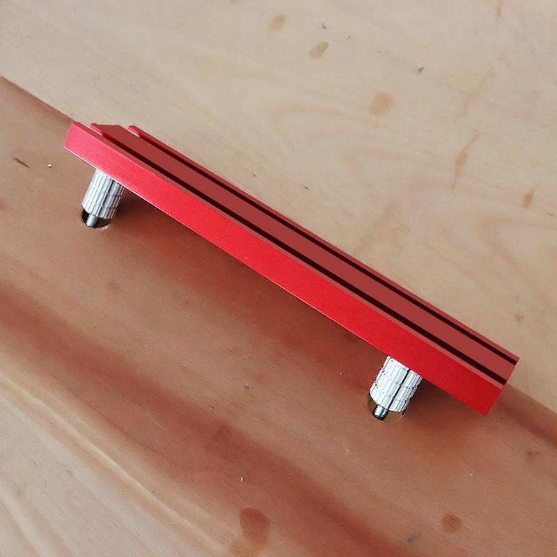 Woodworking Planing Stop Board Baffle 15.8/17.8/19.8mm for Bench Dog Clamps Aluminum Alloy Adjustable Limit Tenon Block