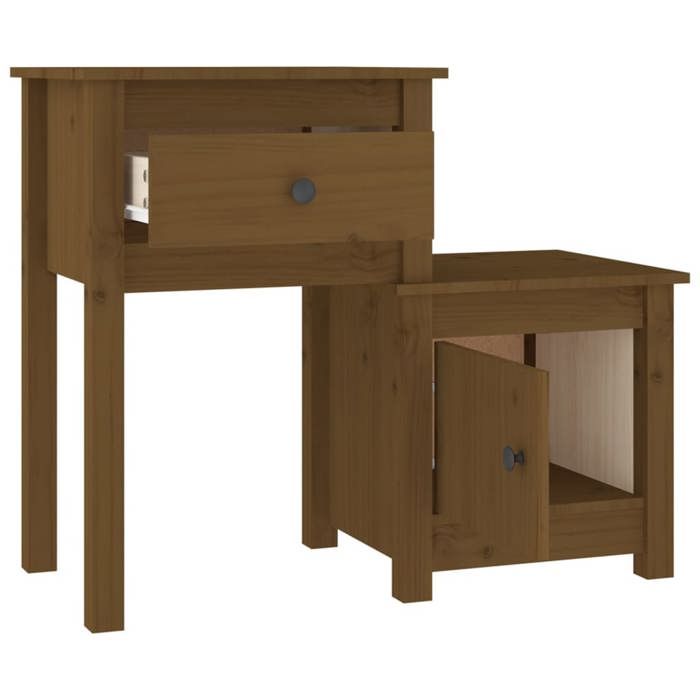 Maison Exclusive - Tables de chevet 2 pcs Marron miel 79,5x38x65,5 cm Pin solide