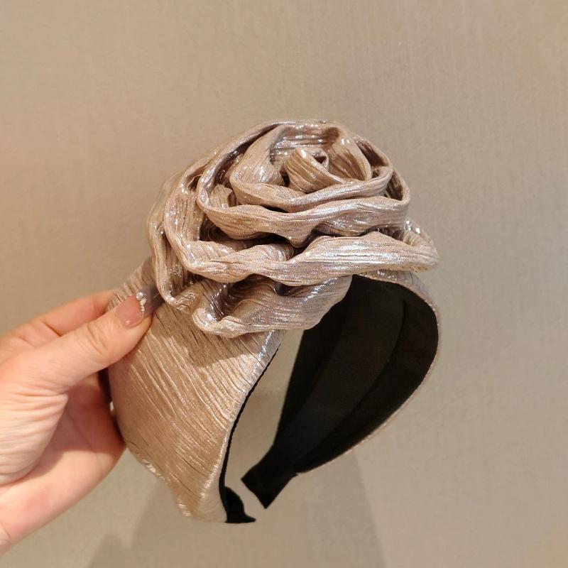 Новая Широкая Ретро Повязка на Голову в Европейском и Американском Стиле с Цветочными Повязками