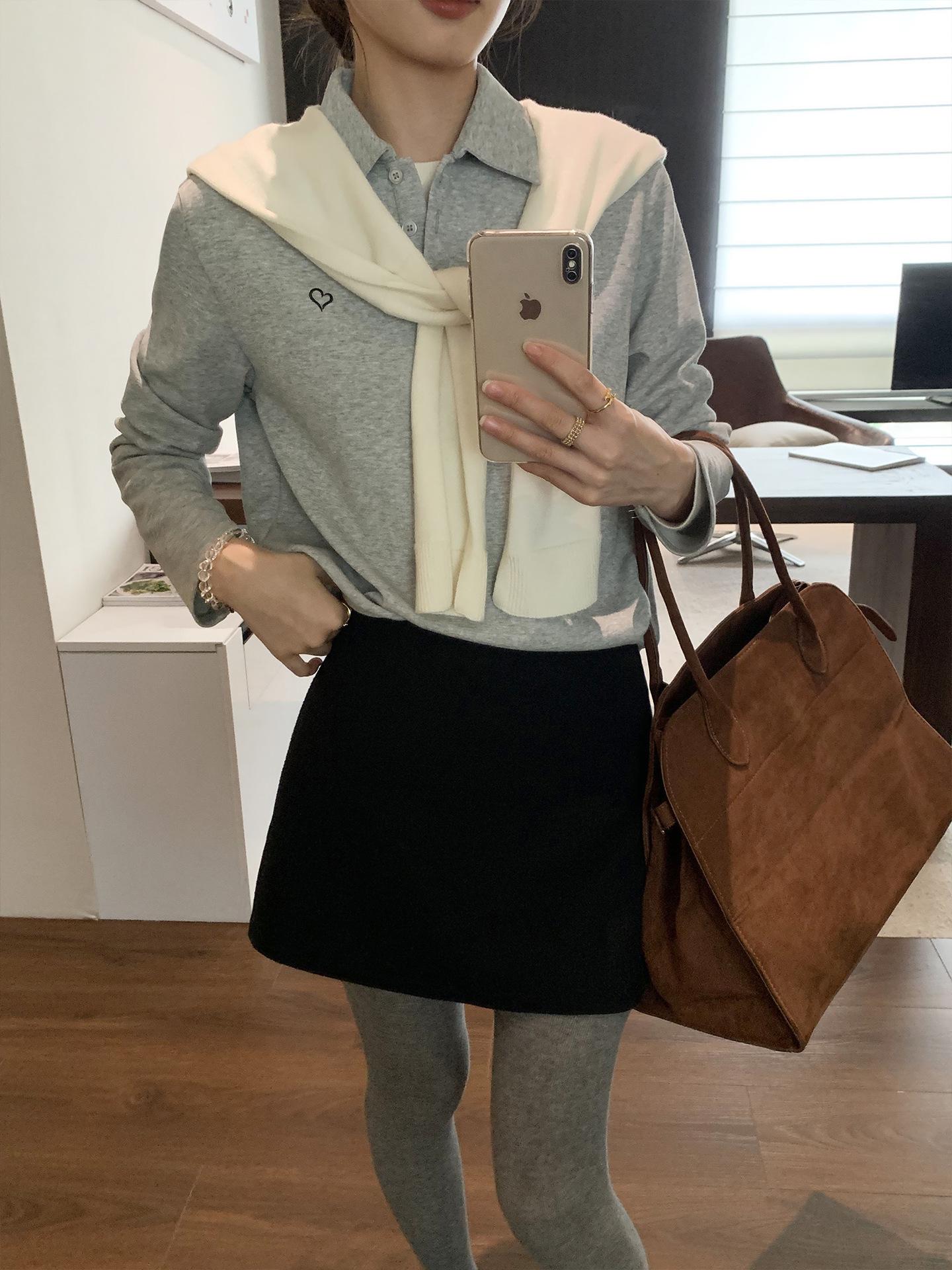 

Auckland Old Street Women s High-Waisted Woolen A-Line Skirt - Slimming, Elegant, Hip-Hugging Short Skirt M чёрный