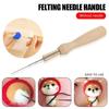 30 PCS Sewing Needles 3 Sizes Felting Needles Artesanato Wool Felt Pocked Needles Set DIY Craft Felt Tools with Wood Handle