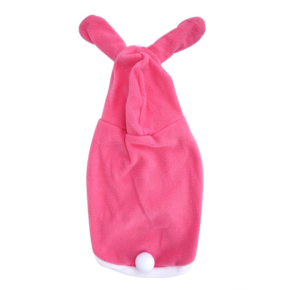 Warm Cute Rabbit Cloth Pet Winter Autumn Warm Hoodie Costumes Clothes for Dogs Cats(Pink M)