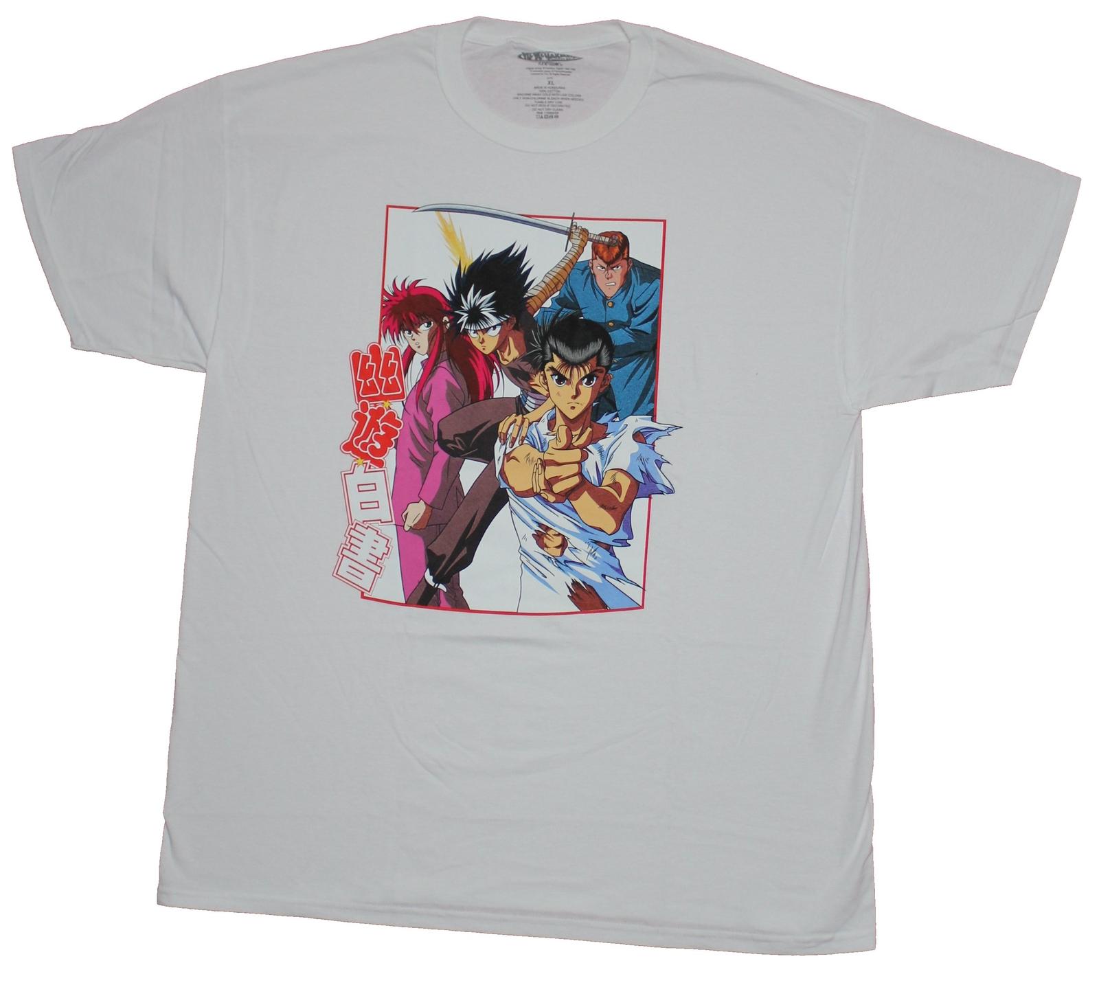 Yu Yu Hakusho Mens T-Shirt - Three Character Kanji Action Box S