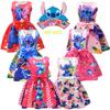 2023 New Arrival Starry Baby Lilo And Stitch Girls Dress, Cartoon Style, A-line Skirt