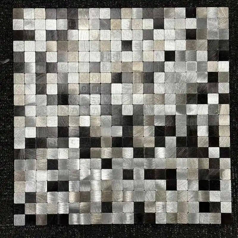 

4pc/lot Mosaic Metal Aluminum Plastic Panel Wall Sticker Self-adhesive square Waterproof Kitchen Bathroom Tiles Wall Decors 118 30x30cm