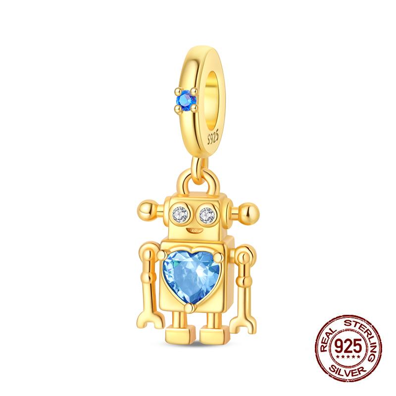 Original Charms Fixed Clamp Beads Copper Golden Bow Leopard Cat Dog Beads Fit Pendant Bracelet Women Jewelry Gifts