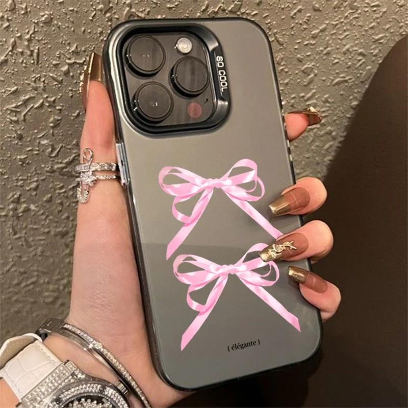 Luxury Silk Bow Glitter IMD Case for  POCO X6 X5 F6 F5 M6 Pro Mi 13T 12T 11T 14 13 12 11 Lite 5G NE 14T Pro Cover Cases
