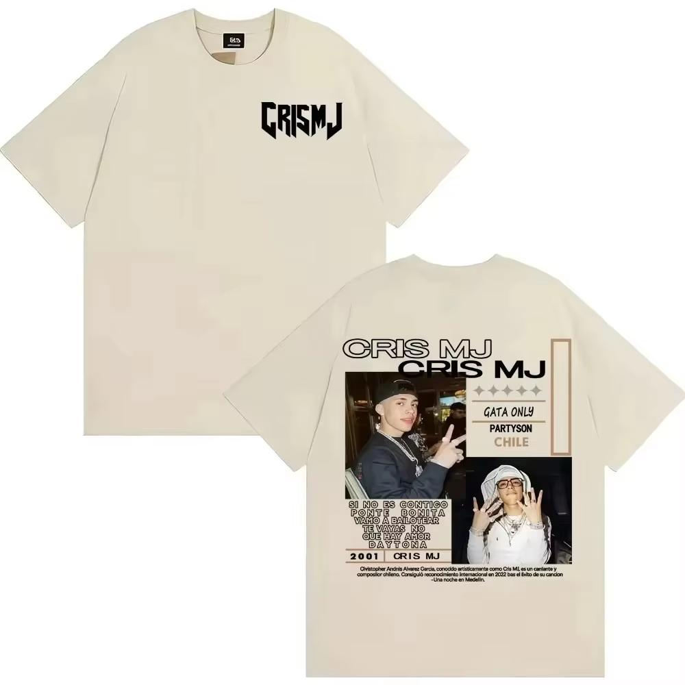 2026 summer Graphic Tshirts Rapper CRIS MJ Album Tour Unisex Women Vintage 90s Hip Hop Street Tshirt Casual Male T Shirt