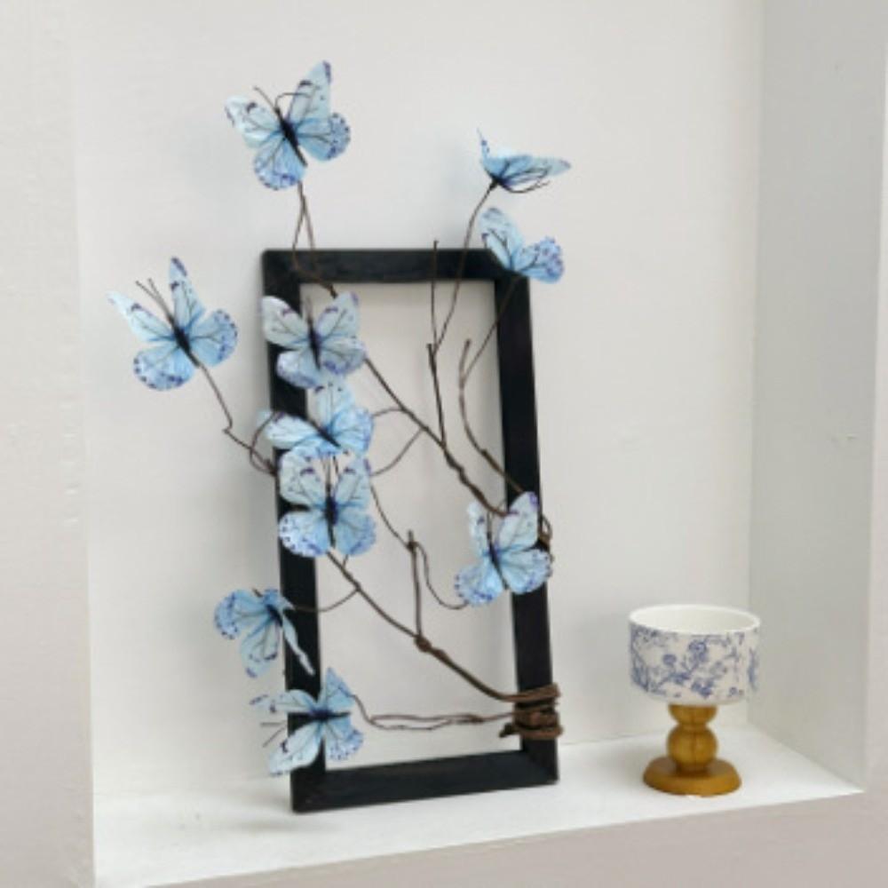 Aesthetic DIY Simulation Butterfly Photography Prop 3D Artificial Dead Branch Desktop Decorations Fake Flower Home Decor