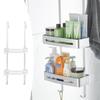 Bathroom Shower Over the Door Aluminum Rustproof Basket Towel Rack Shelves for Shampoo Soap