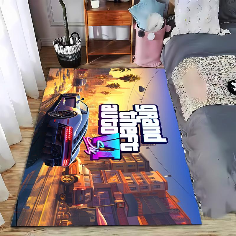 

Vice City Cool Sports Car Printed Flannel Rug, Non-Slip, Suitable for Bedroom, Living Room, Children s Room Decoration 40x60cm( 15x23in )