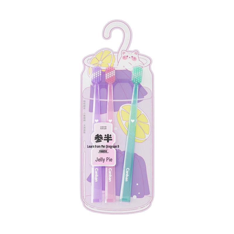 Canban Jelly Pie Soft Bristle Toothbrush 3-Pack