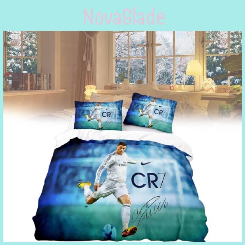 Football Star Bedding Set With Active Print For Modern Home Decor