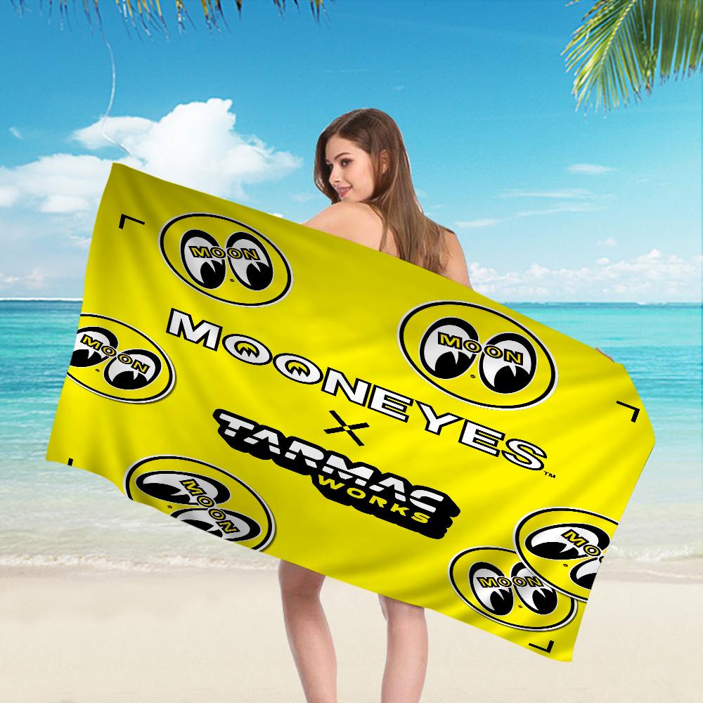 Mooneyes Bath Towel Microfiber Soft Water Absorbing Breathable For Girl Kids Decorative Cartoon Beach Towel