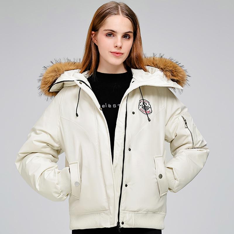 Fashion Women's Winter Jackets Hooded Faux Fur Collar Casual Parka Female Long Sleeve Warm Coat