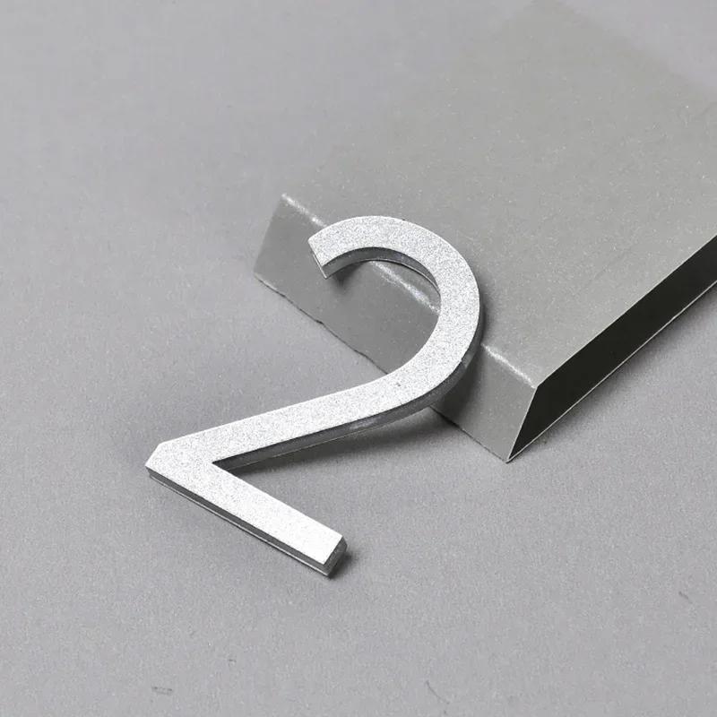 0-9 Ziffern Hausnummer Aufkleber 3D Selbstklebend Türschild Außen Briefkasten Hotel Apartment Zimmer Adressschild Heimdeko
