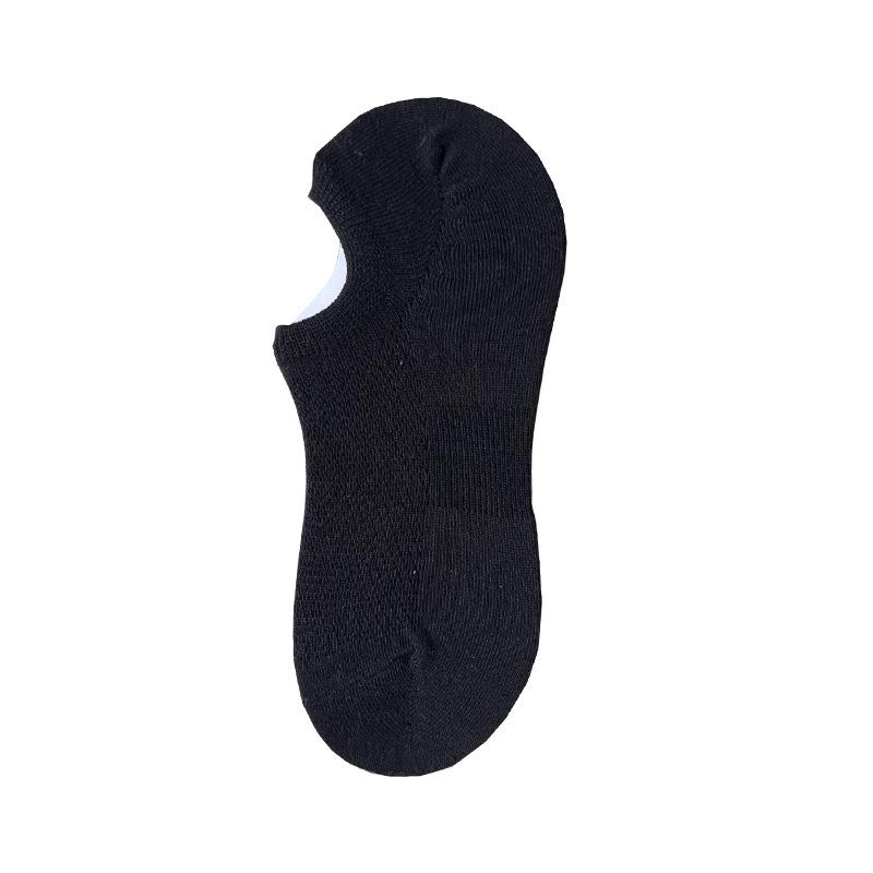 Female Spring and Summer Thin Pure Color All-match Cotton Mesh Breathable Sweat Absorption Not To Drop with The Boat Socks
