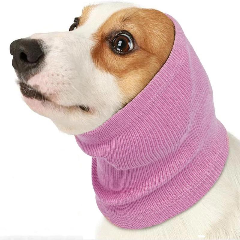 

Dog Grooming Earmuff Warm Headband Ear Cover Neck Hat Noise Cancel Soundproof Anxiety Pet Bath Quiet Dry HeadSleeve Dog Supplies (Pink,S) розовый