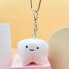 1Pc Cute Fun Plush Keychain Tooth Shape Pendant Mini Toothpaste Toothbrush Keyring Dental Cute Model For Kids Brushing Learning