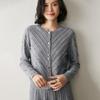 Women's Cashmere Terry Loop Cardigan - Autumn/Winter 2026 Round Neck Wool Knit Sweater, Versatile Outerwear.