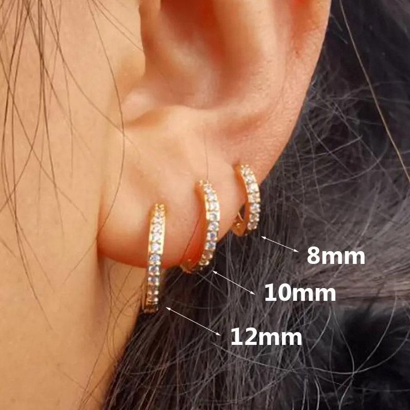 Cubic Zirconia Micro-Paved Copper Ear Cuffs & Hoops - Women's Stylish Earrings & Studs
