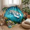 Tiger in Floral Garden Theme blanket Lightweight Warm Flannel Blanket Decorative Throw Blanket for Home Decoration