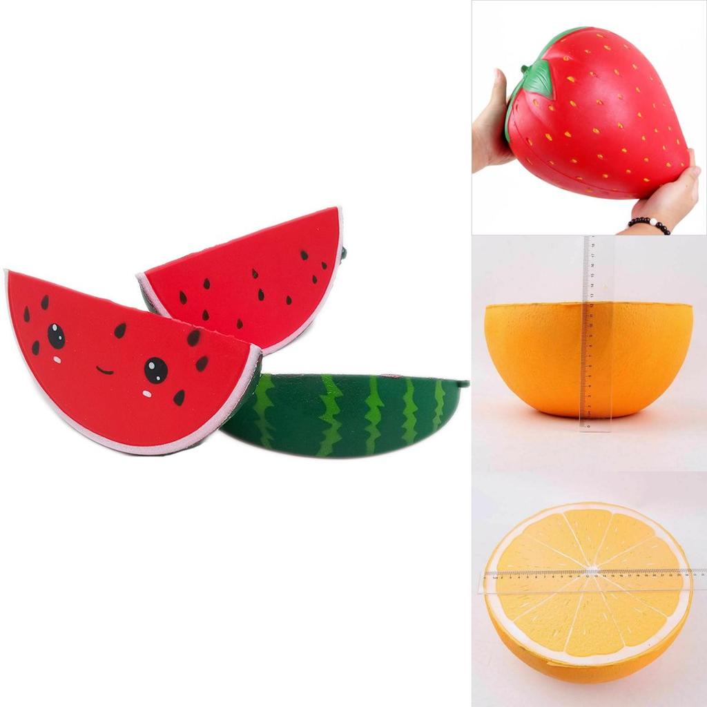 Extra Large Soft Squishy Watermelon Orange Strawberry Peach Slow Rising Stress Relief Toy
