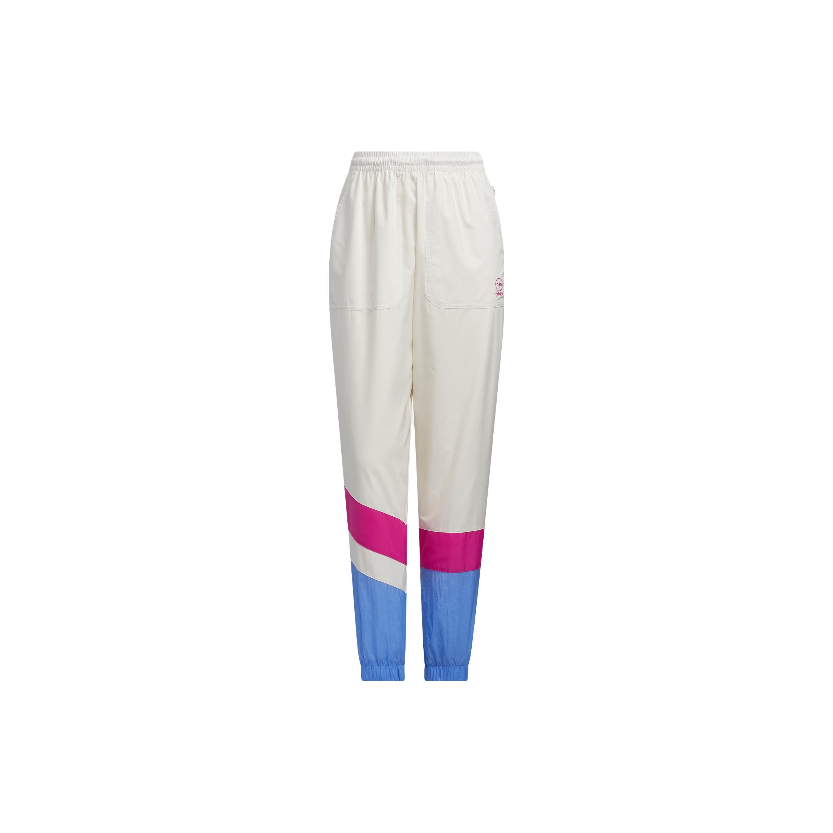 (WMNS) adidas Woven VBE Pants Asia Sizing White Pink Women s IA6747 L