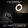 Neewer Basics Ring Set with Clip and Tabletop 10W High USB Compatible with Live Live Zoom Working from and TikTok 5-inch Light, 2-Piece Tripod,