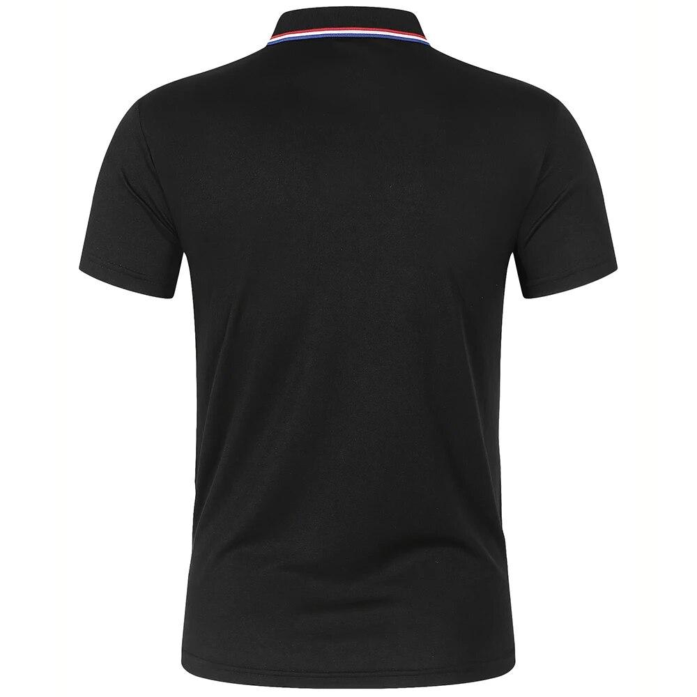 Men's Summer Casual Breathable Comfortable Polo Shirt Men's Solid Color High Quality Short Sleeve T-Shirt
