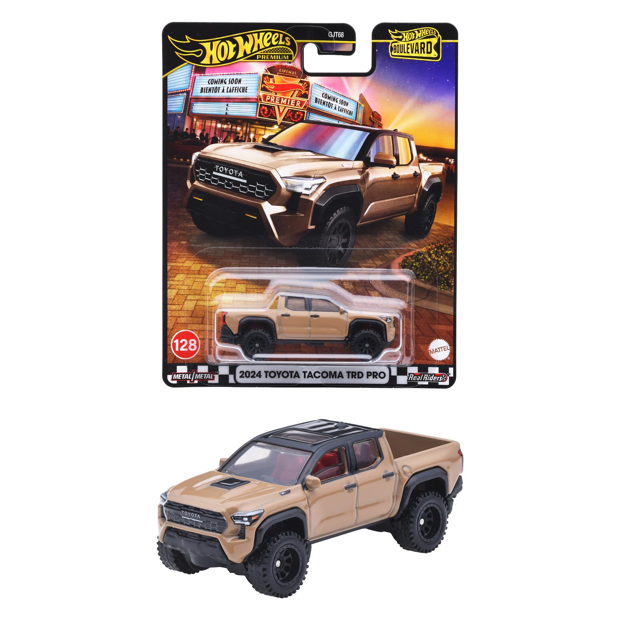 Hot Wheels Boulevard 2024 Toyota Tacoma TRD Pro Mini Vehicle Toy Brown JBL08