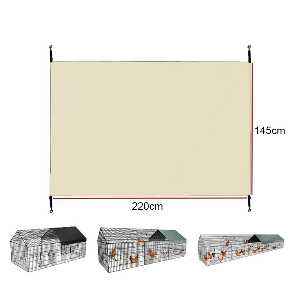 Oxford Fabric Tarp Chicken Cage Cover UV Protection Waterproof PVC Coating Breathable Oxford Fabric Silver-coated Reinforcement