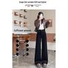 Autumn Winter 2025 High-Waist Black Jeans: Women's Slimming Loose Wide-Leg Pants