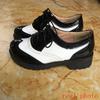 British style women brogue shoes cross tied mixed color round toe wingtip oxfords casual footwear sapatos chaussures