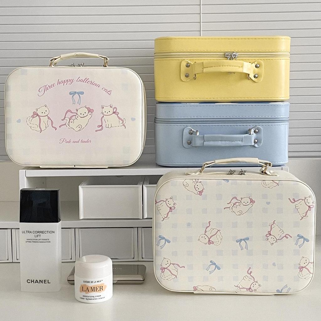 Original Angel Little Lamb Portable Makeup Case, Cute Ins Style, Large Capacity Beauty Box for Travel