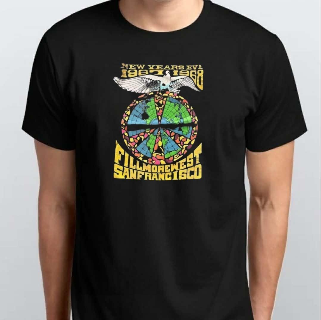 Jefferson Airplane Grateful Dead Fillimore T-SHIRT Black XL