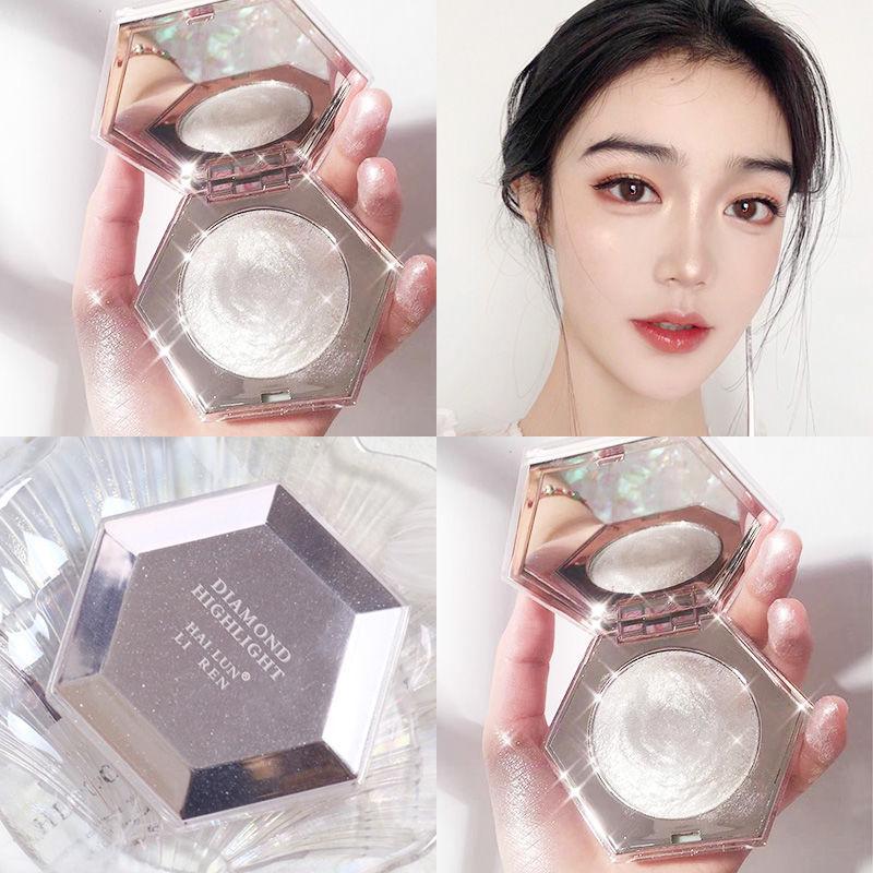 Helen Liren Diamond Highlighting Palette - Mashed Potato Shimmer for Brightened Skin and Contouring.