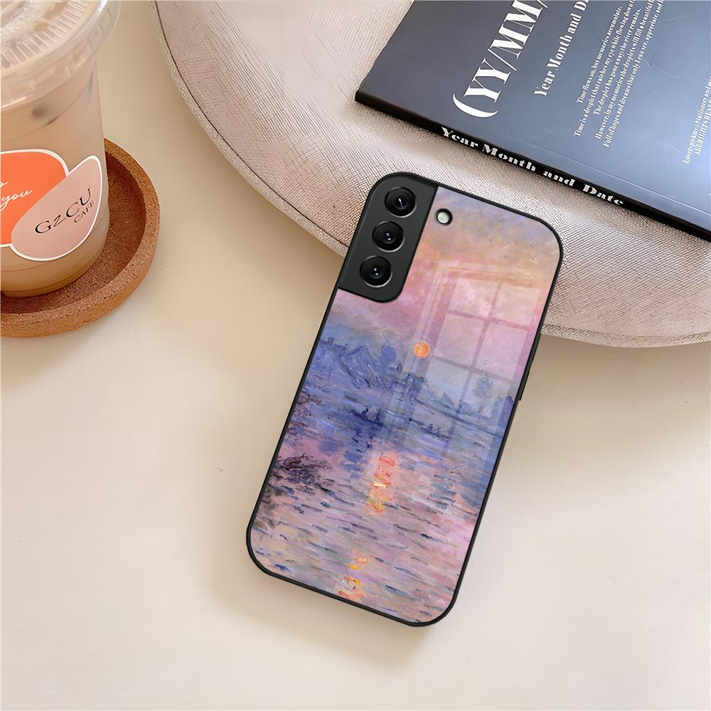 Custodia per Telefono Arte Impressionista Claude Monet Vetro Per Samsung Galaxy S26 S25 S21 S22 S24 S23 S20 Ultra Fe Plus A16 A24 A55 A53 Coq