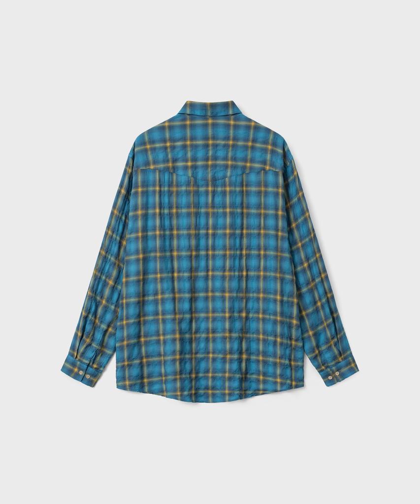 Bellie Breeze Chico Shirt - Blue Ombre Check