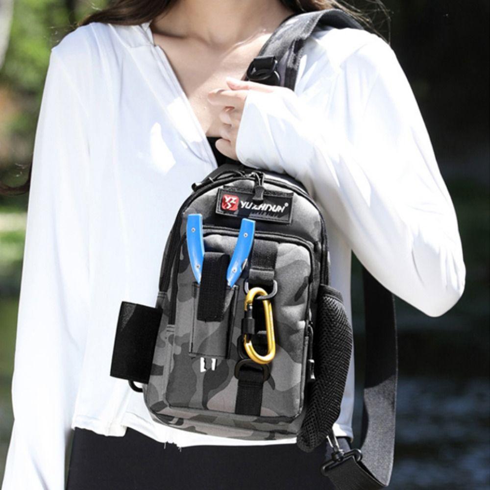Rod Holders Fishing Chest Bag Waterproof Bait Storage Lure Fishing Bags Crossbody Waist Bag Fishing Tackle Pack Outdoor Sports