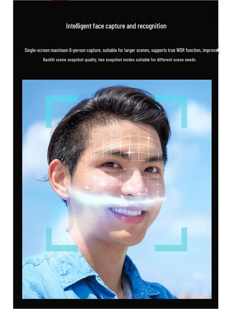 5MP HD Face Recognition Camera with Full Color Night Vision, POE, for Indoor/Outdoor Use.