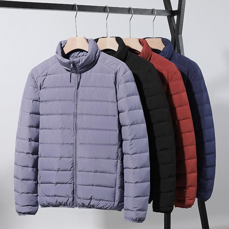 Autumn and Winter New Light Down Jacket Men's Short Seamless Stand-up Collar White Duck Down Warm Down Jacket
