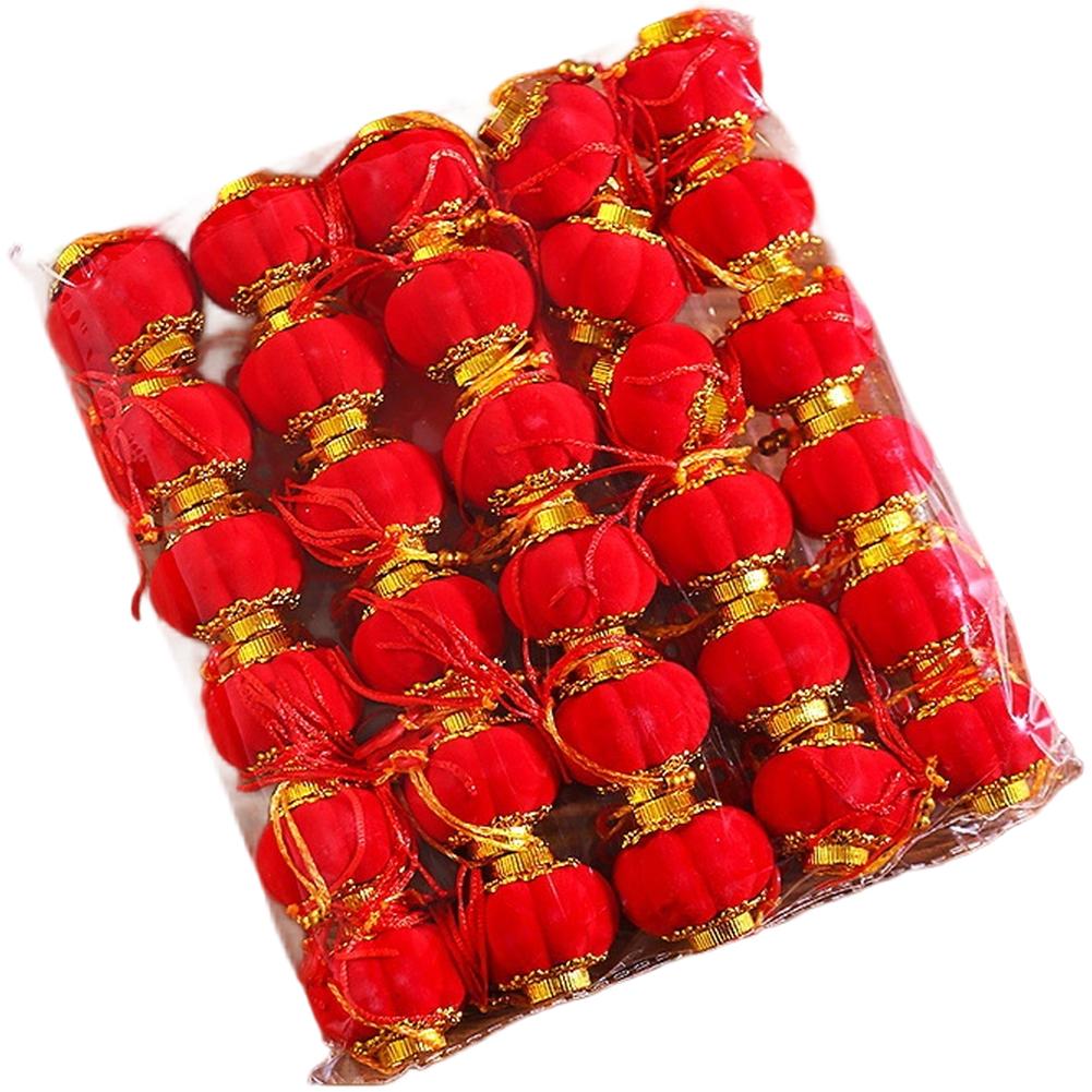 Indoor Outdoor Flocking Lanterns for Chinese New Year Festival Party Decor