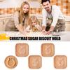 Acrylic Fondant Cookie Mold Christmas Series Biscuit Mould Household Dessert Baking Tool Cake Decorating Accessories