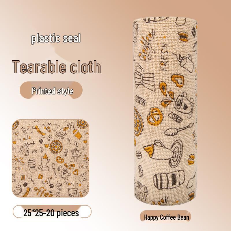 Multi-Use Absorbent Oil-Removing Tearable Dishcloth for Kitchen Cleaning