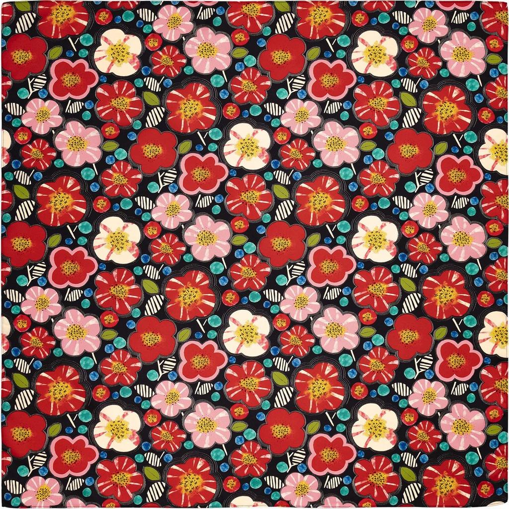 Asobishin Japanese Furoshiki Wrapping Cloth Ume Plum Blossom Black 100x100cm Water Repellent Polyester