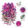Artificial Faux Plants Flowers Fake Silk Fuchsia UV Resistant Realistic Morning Glory for Hanging Planter Porch Patio Decoration