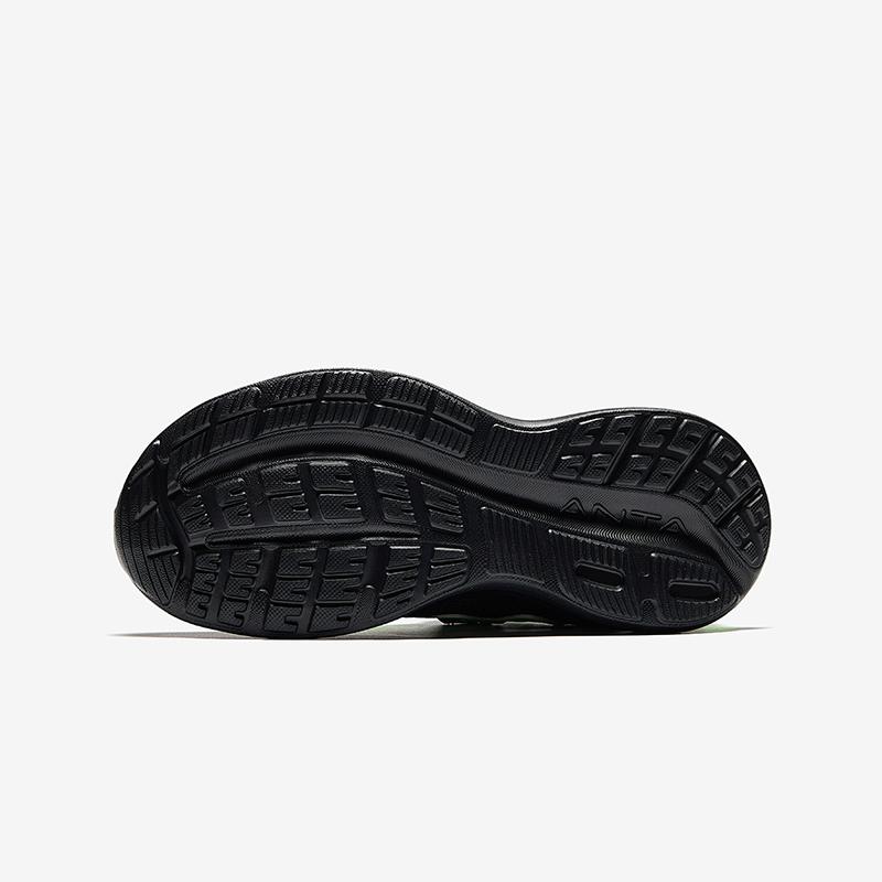 Anta Kids Synthetic Leather Mesh Comfortable Versatile Lightweight Shock Absorption Low-Top Running Shoes Men sneaker Black Blue A12445555-2